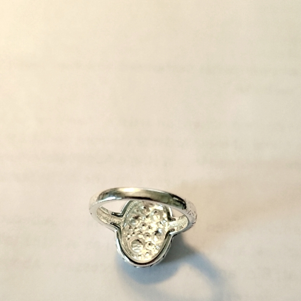 Sterling Silver Bali Signet Ring with Dot & Link Design Sz 5 - Picture 5 of 5